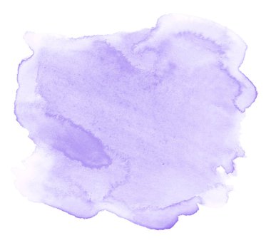 Lila pastel suluboya çizilmiş izole yıkama leke metin, tasarım için beyaz arka plan üzerinde. Soyut fırça için duvar kağıdı, tarafından yapılan doku etiket.