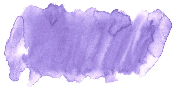 Lila Pastel Acuarela Dibujado Mano Mancha Lavado Aislado Sobre Fondo — Foto de Stock