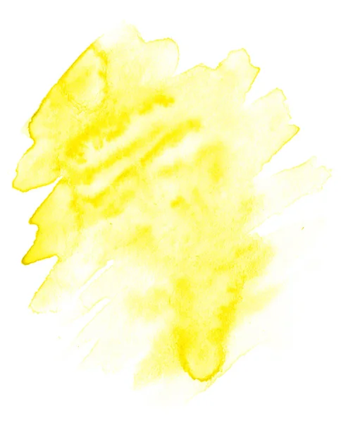 Jasne żółte tło Abstrakcja akwarela, spot, splash PA — Zdjęcie stockowe