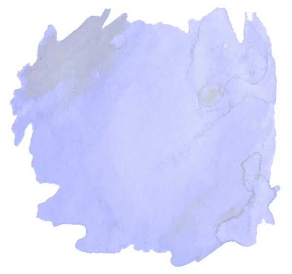 Lilac Pastel Aquarela Desenhado Mão Mancha Lavagem Isolada Fundo Branco — Fotografia de Stock