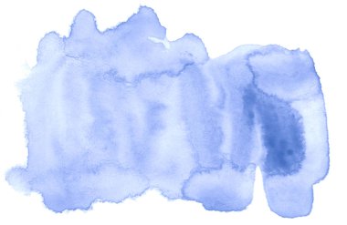 Metin, tasarım için beyaz zemin üzerine mavi pastel suluboya çizilmiş izole yıkama leke. Soyut fırça için duvar kağıdı, tarafından yapılan doku etiket.;