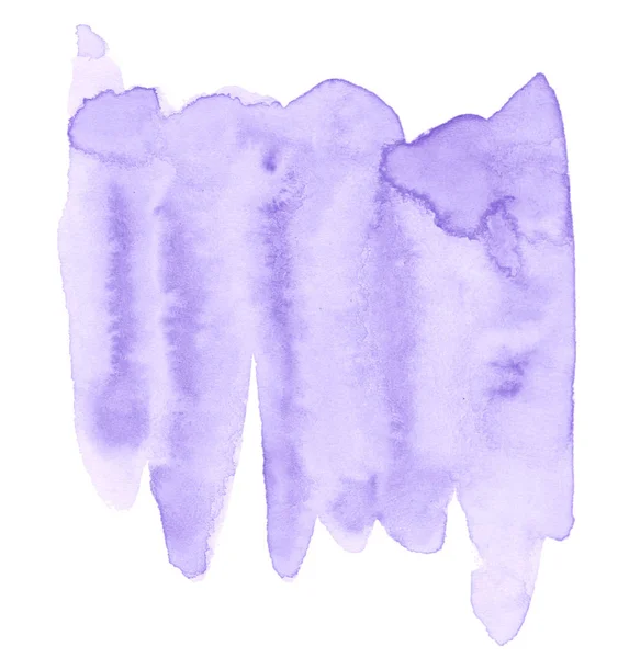 Lilac Pastel Aquarela Desenhado Mão Mancha Lavagem Isolada Fundo Branco — Fotografia de Stock