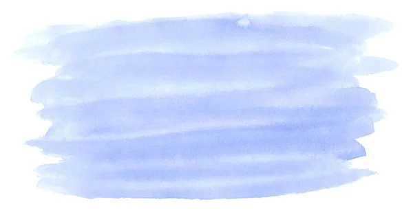 青いパステル水彩手描きは テキスト デザインの白い背景の洗浄汚れを分離しました 抽象的なテクスチャ 壁紙用ブラシ製ラベル — ストック写真