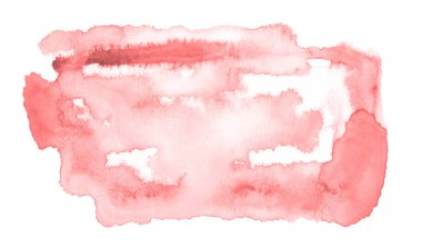 Işık kırmızı, pembe suluboya çizilmiş metin, tasarım için beyaz arka plan üzerinde yıkama leke izole. Soyut fırça için afiş, tarafından yapılan doku etiket.