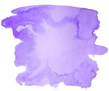 Lila pastel suluboya çizilmiş izole yıkama leke metin, tasarım için beyaz arka plan üzerinde. Soyut fırça için duvar kağıdı, tarafından yapılan doku etiket.