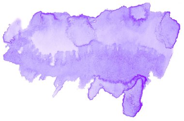 Lila pastel suluboya çizilmiş izole yıkama leke metin, tasarım için beyaz arka plan üzerinde. Soyut fırça için duvar kağıdı, tarafından yapılan doku etiket.