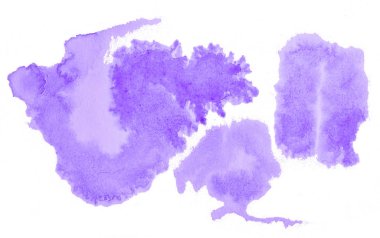 Lila pastel suluboya çizilmiş izole yıkama leke metin, tasarım için beyaz arka plan üzerinde. Soyut fırça için duvar kağıdı, tarafından yapılan doku etiket.