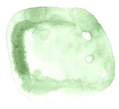 Metin, tasarım için beyaz zemin üzerine yeşil pastel suluboya çizilmiş izole yıkama leke. Soyut fırça için duvar kağıdı, tarafından yapılan doku etiket.