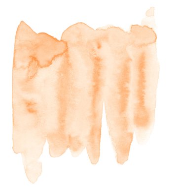 Beyaz arka plan metin, tasarım için hafif portakal suluboya çizilmiş izole yıkama leke. Soyut fırça için duvar kağıdı, tarafından yapılan doku etiket.