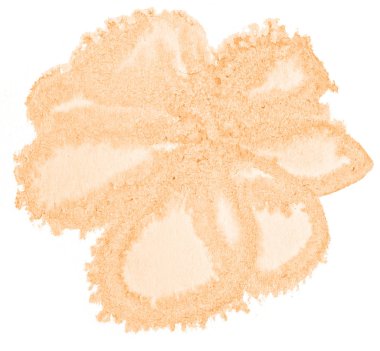 Beyaz arka plan metin, tasarım için hafif portakal suluboya çizilmiş izole yıkama leke. Soyut fırça için duvar kağıdı, tarafından yapılan doku etiket.