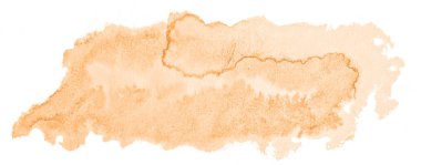 Beyaz arka plan metin, tasarım için hafif portakal suluboya çizilmiş izole yıkama leke. Soyut fırça için duvar kağıdı, tarafından yapılan doku etiket.
