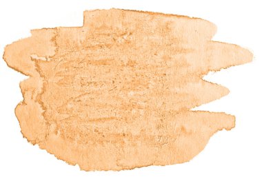 Beyaz arka plan metin, tasarım için hafif portakal suluboya çizilmiş izole yıkama leke. Soyut fırça için duvar kağıdı, tarafından yapılan doku etiket.