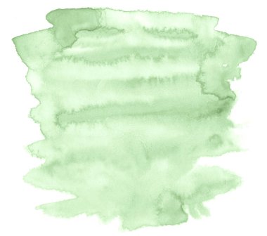 Metin, tasarım için beyaz zemin üzerine yeşil pastel suluboya çizilmiş izole yıkama leke. Soyut fırça için duvar kağıdı, tarafından yapılan doku etiket.