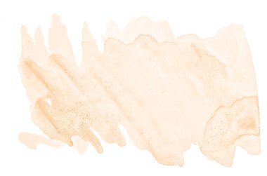 Beyaz arka plan metin, tasarım için hafif portakal suluboya çizilmiş izole yıkama leke. Soyut fırça için duvar kağıdı, tarafından yapılan doku etiket.