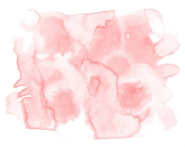 Işık kırmızı, pembe suluboya çizilmiş metin, tasarım için beyaz arka plan üzerinde yıkama leke izole. Soyut fırça için afiş, tarafından yapılan doku etiket.