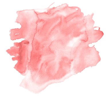 Işık kırmızı, pembe suluboya çizilmiş metin, tasarım için beyaz arka plan üzerinde yıkama leke izole. Soyut fırça için afiş, tarafından yapılan doku etiket.