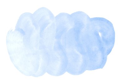 Beyaz backgrou leke mavi suluboya çizilmiş izole yıkama