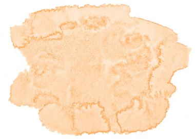 Beyaz arka plan metin, tasarım için hafif portakal suluboya çizilmiş izole yıkama leke. Soyut fırça için duvar kağıdı, tarafından yapılan doku etiket.