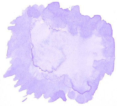 Lila pastel suluboya çizilmiş izole yıkama leke metin, tasarım için beyaz arka plan üzerinde. Soyut fırça için duvar kağıdı, tarafından yapılan doku etiket.