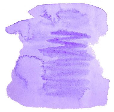 Lila pastel suluboya çizilmiş izole yıkama leke metin, tasarım için beyaz arka plan üzerinde. Soyut fırça için duvar kağıdı, tarafından yapılan doku etiket.