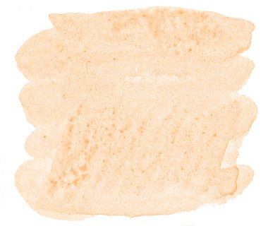 Beyaz arka plan metin, tasarım için hafif portakal suluboya çizilmiş izole yıkama leke. Soyut fırça için duvar kağıdı, tarafından yapılan doku etiket.