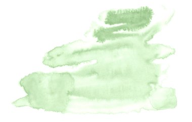 Metin, tasarım için beyaz zemin üzerine yeşil pastel suluboya çizilmiş izole yıkama leke. Soyut fırça için duvar kağıdı, tarafından yapılan doku etiket.