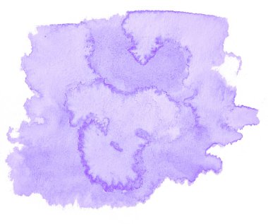 Lila pastel suluboya çizilmiş izole yıkama leke metin, tasarım için beyaz arka plan üzerinde. Soyut fırça için duvar kağıdı, tarafından yapılan doku etiket.