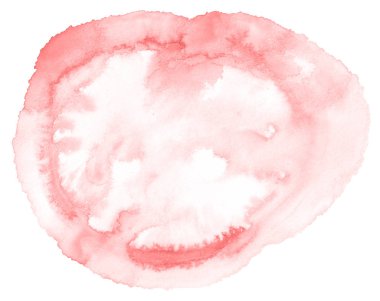 Işık kırmızı, pembe suluboya çizilmiş metin, tasarım için beyaz arka plan üzerinde yıkama leke izole. Soyut fırça için afiş, tarafından yapılan doku etiket.