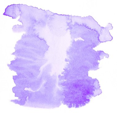 Lila pastel suluboya çizilmiş izole yıkama leke metin, tasarım için beyaz arka plan üzerinde. Soyut fırça için duvar kağıdı, tarafından yapılan doku etiket.