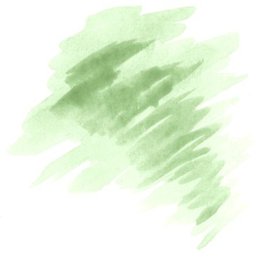 Metin, tasarım için beyaz zemin üzerine yeşil pastel suluboya çizilmiş izole yıkama leke. Soyut fırça için duvar kağıdı, tarafından yapılan doku etiket.