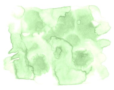 Metin, tasarım için beyaz zemin üzerine yeşil pastel suluboya çizilmiş izole yıkama leke. Soyut fırça için duvar kağıdı, tarafından yapılan doku etiket.