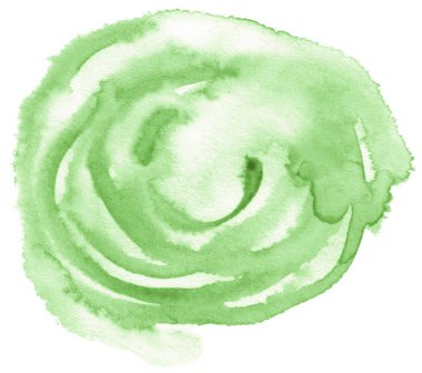 Metin, tasarım için beyaz zemin üzerine yeşil suluboya çizilmiş izole yıkama leke. Soyut fırça için duvar kağıdı, tarafından yapılan doku etiket.