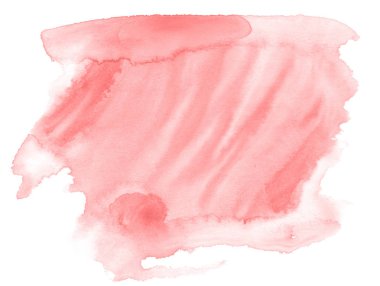 Işık kırmızı, pembe suluboya çizilmiş metin, tasarım için beyaz arka plan üzerinde yıkama leke izole. Soyut fırça için afiş, tarafından yapılan doku etiket.