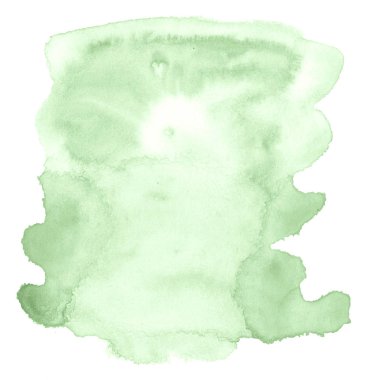 Metin, tasarım için beyaz zemin üzerine yeşil pastel suluboya çizilmiş izole yıkama leke. Soyut fırça için duvar kağıdı, tarafından yapılan doku etiket.