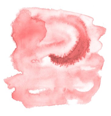 Işık kırmızı, pembe suluboya çizilmiş metin, tasarım için beyaz arka plan üzerinde yıkama leke izole. Soyut fırça için afiş, tarafından yapılan doku etiket.