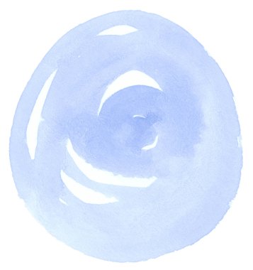 Beyaz backgrou leke mavi suluboya çizilmiş izole yıkama