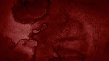 Koyu kırmızı sulu boya arka plan, leke, boya, leke, boşanma sıçrama. Endişe verici, kan kırmızı degrade. Vintage desen tasarım ve dekorasyon için. Metin için ile yer.