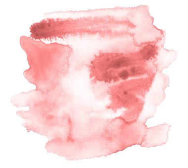 Işık kırmızı, pembe suluboya çizilmiş metin, tasarım için beyaz arka plan üzerinde yıkama leke izole. Soyut fırça için afiş, tarafından yapılan doku etiket.