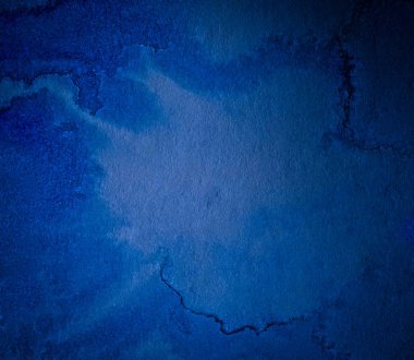 Doymuş bir koyu mavi suluboya soyut arka plan, spot, boyama, Blot, boşanma sıçrama. Farklı tasarım ve dekorasyon için Vintage desen. Metin alanı ile.
