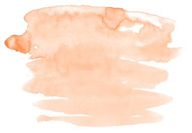 Beyaz arka plan metin, tasarım için hafif portakal suluboya çizilmiş izole yıkama leke. Soyut fırça için duvar kağıdı, tarafından yapılan doku etiket.