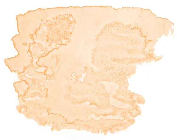 Beyaz arka plan metin, tasarım için hafif portakal suluboya çizilmiş izole yıkama leke. Soyut fırça için duvar kağıdı, tarafından yapılan doku etiket.