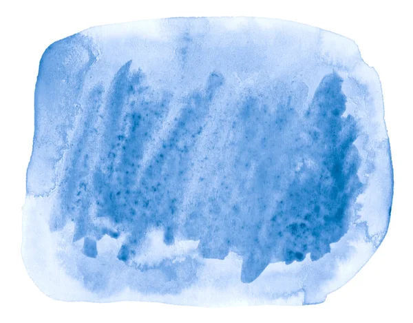 Beyaz backgrou leke mavi suluboya çizilmiş izole yıkama