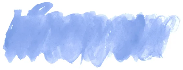 Colorazione blu acquerello disegnato a mano isolato lavaggio su backgrou bianco — Foto Stock