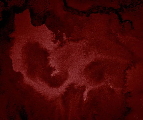 Koyu kırmızı sulu boya arka plan, leke, boya, leke, boşanma sıçrama. Endişe verici, kan kırmızı degrade. Vintage desen tasarım ve dekorasyon için. Metin için ile yer.