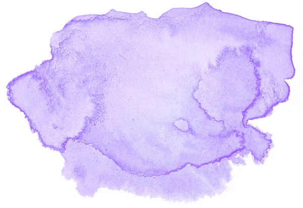 Lilac Pastel Aquarela Desenhado Mão Mancha Lavagem Isolada Fundo Branco — Fotografia de Stock