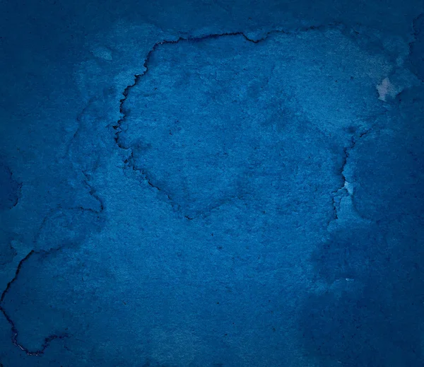 Fondo Abstracto Acuarela Azul Oscuro Saturado Mancha Salpicadura Pintura Mancha — Foto de Stock