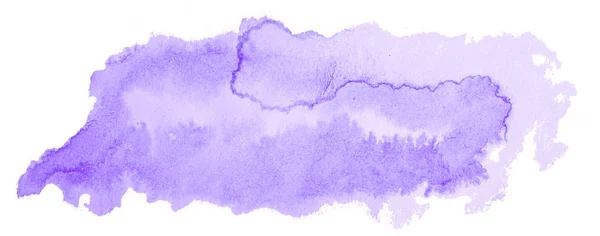 Lilac Pastel Aquarela Desenhado Mão Mancha Lavagem Isolada Fundo Branco — Fotografia de Stock