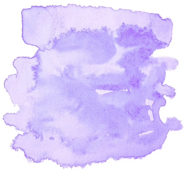 Lilac Pastel Aquarela Desenhado Mão Mancha Lavagem Isolada Fundo Branco — Fotografia de Stock