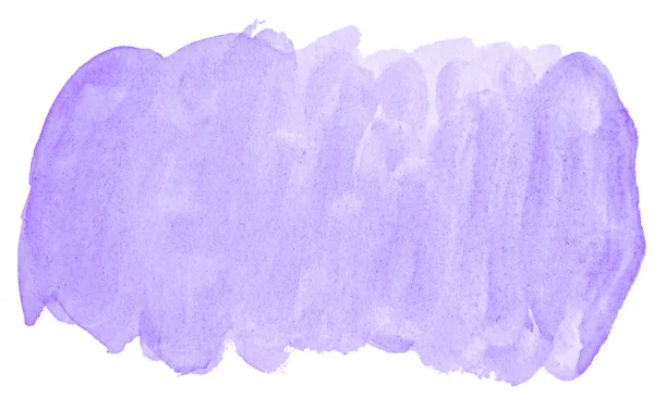 Lilac Pastel Aquarela Desenhado Mão Mancha Lavagem Isolada Fundo Branco — Fotografia de Stock