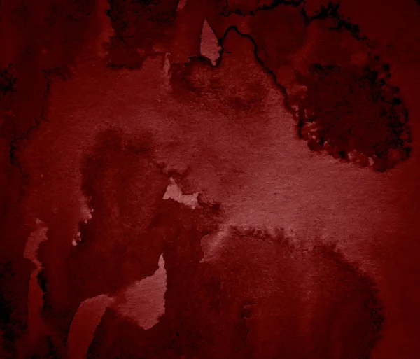 Koyu kırmızı sulu boya arka plan, leke, boya, leke, boşanma sıçrama. Endişe verici, kan kırmızı degrade. Vintage desen tasarım ve dekorasyon için. Metin için ile yer.